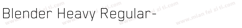 Blender Heavy Regular字体转换